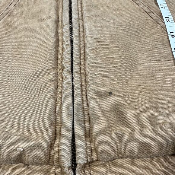 Vintage Polar King by Key Canvas Jacket Mens Large 44 Regular Khaki Hooded USA - Picture 7 of 8